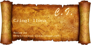 Czingl Ilona névjegykártya